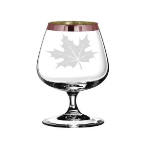 Бокалы для бренди 2 шт с узором "Клён" цвет "Рубин"																							