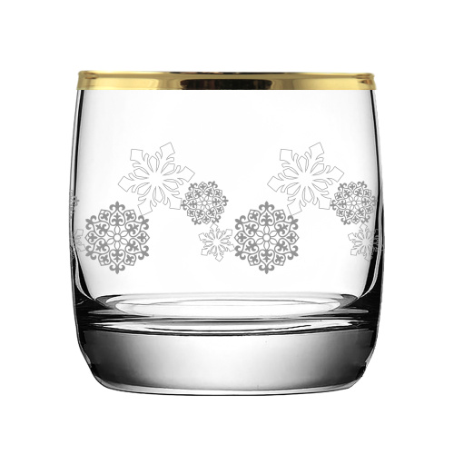 Стаканы для виски 2 шт с узором "Вьюга"