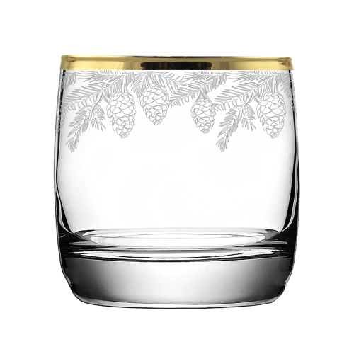 Стаканы для виски 2 шт с узором "Зимний лес"