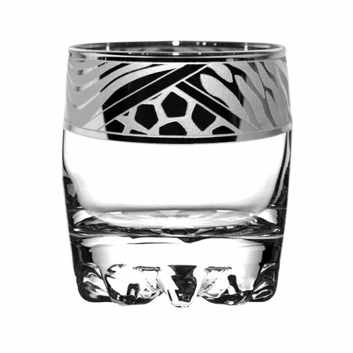 Стаканы для виски 4 шт с узором "Фэшн" 